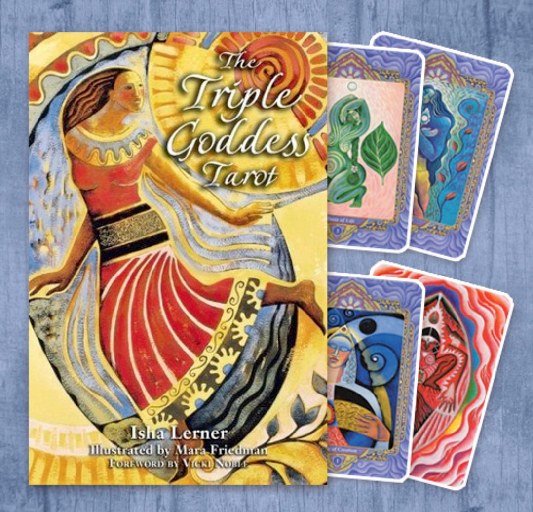 The Triple Goddess Tarot: The Power of the Major Arcana, Chakra Healing, and the Divine Feminine (Tarot Deck & Full-Size Guidebook Set) - Spirits Magick