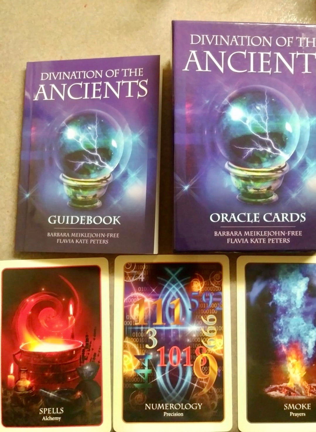 Divination of the Ancients Oracle Cards (Palmistry, Dreams, Tarot, Crystals, Black Cat, Numerology, Spells, Astrology, Prayer) - Spirits Magick