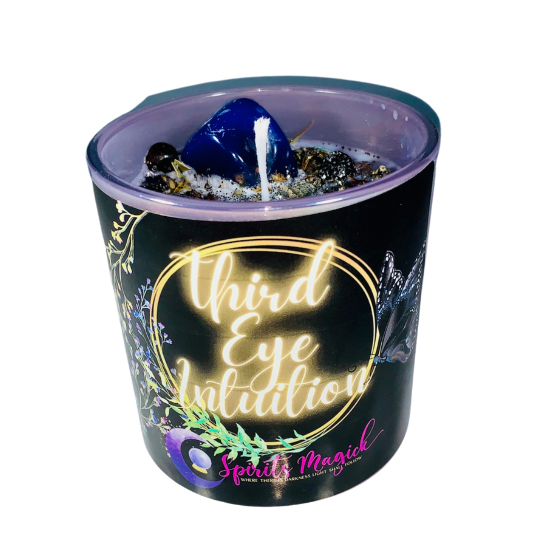 Third Eye Intuition Spelled Candle