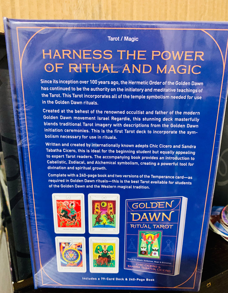 Golden Dawn Magical Tarot - Tarot Set - Book Included - Hermetic Order - Ritual - Magic - Golden Dawn - Occultist - Israel Regardi - Spirits Magick